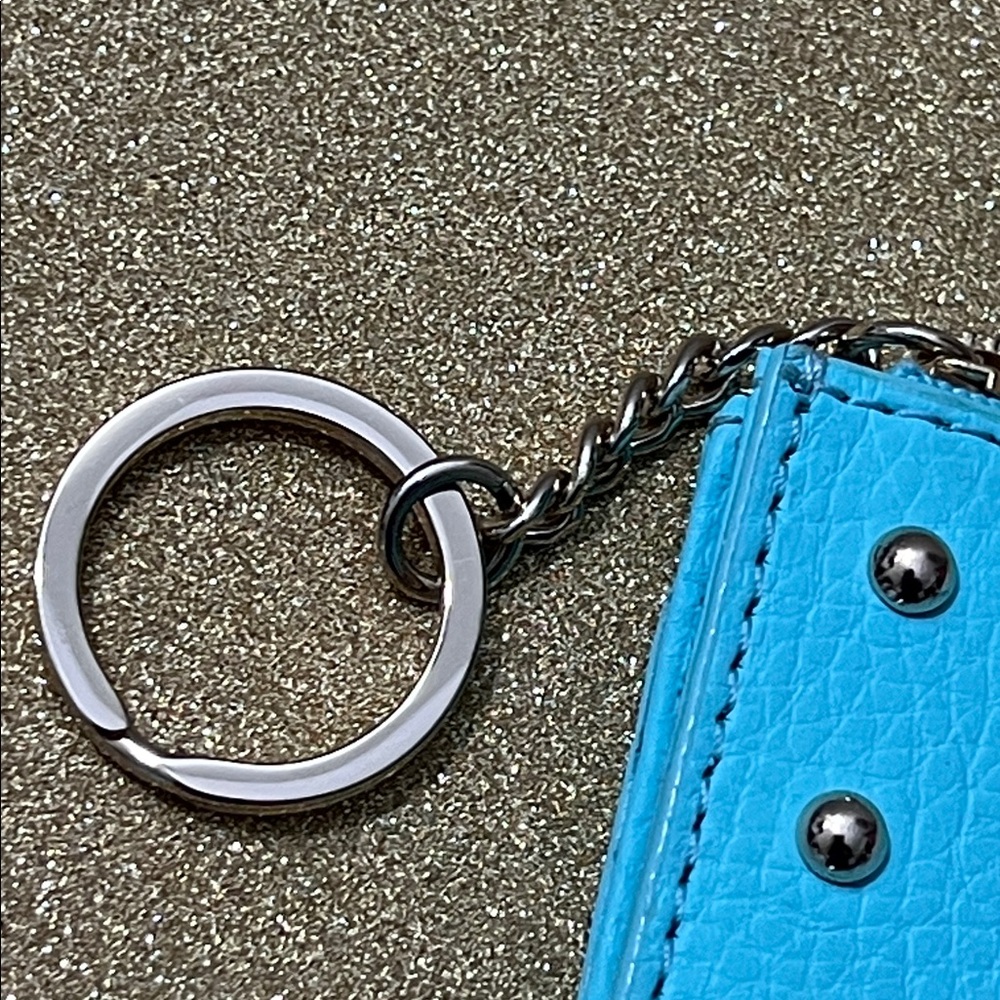 Gently Used Kate Spade Turquoise Studded Key Holder /Wallet - Picture 5 of 11